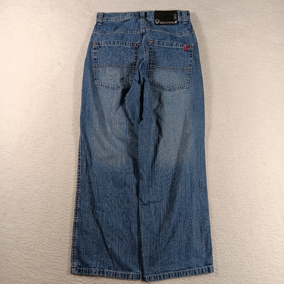 Vintage Southpole Jeans Mens 29x29 Blue Denim Red Tab 3180 Streetwear Baggy - Picture 8 of 15
